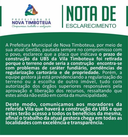 Nota de Esclarecimento